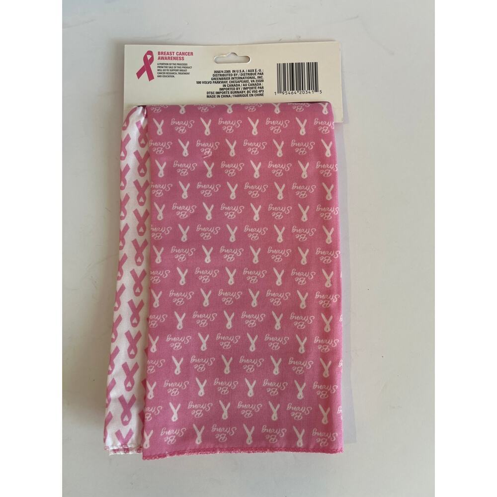 BANDANDAS 2-PACK BREAST CANCER AWARENESS PINK WHITE NEW - Picture 3 of 7